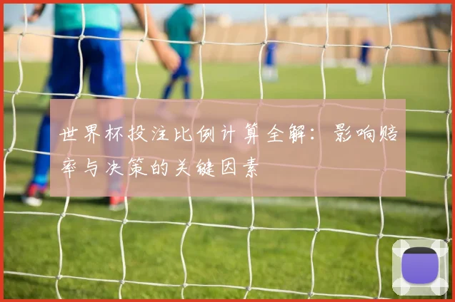 世界杯投注比例计算全解：影响赔率与决策的关键因素