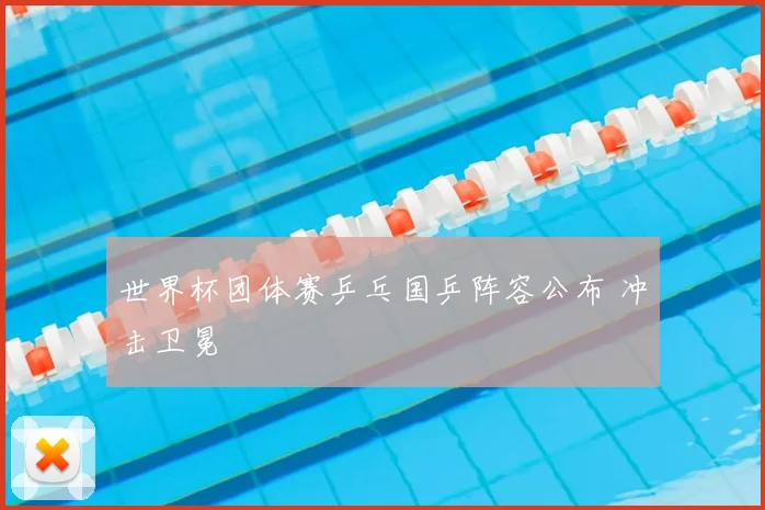 世界杯团体赛乒乓国乒阵容公布 冲击卫冕